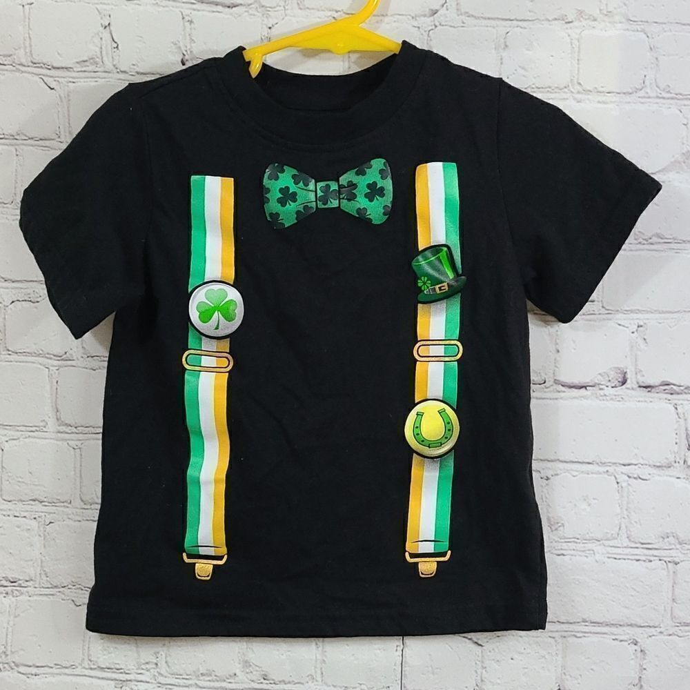 Celebrate Toddler Boys' St. Patrick's Day "Lucky Suspenders" Size 3T T-Shirt